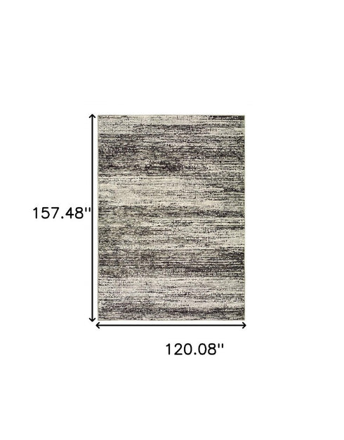 2' X 8' Gold And Slate Abstract Runner Rug
